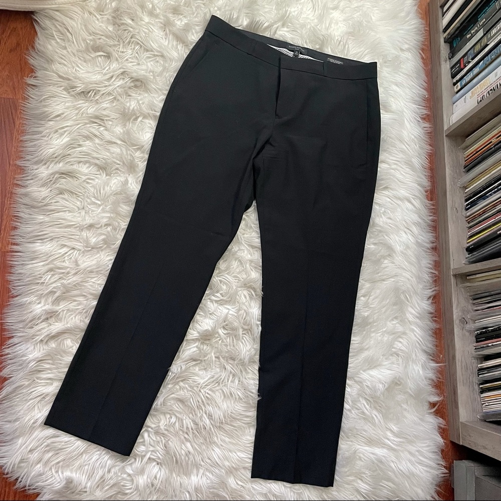 Banana Republic Black Ryan Slacks - Machine Washable Italian Wool Size 12